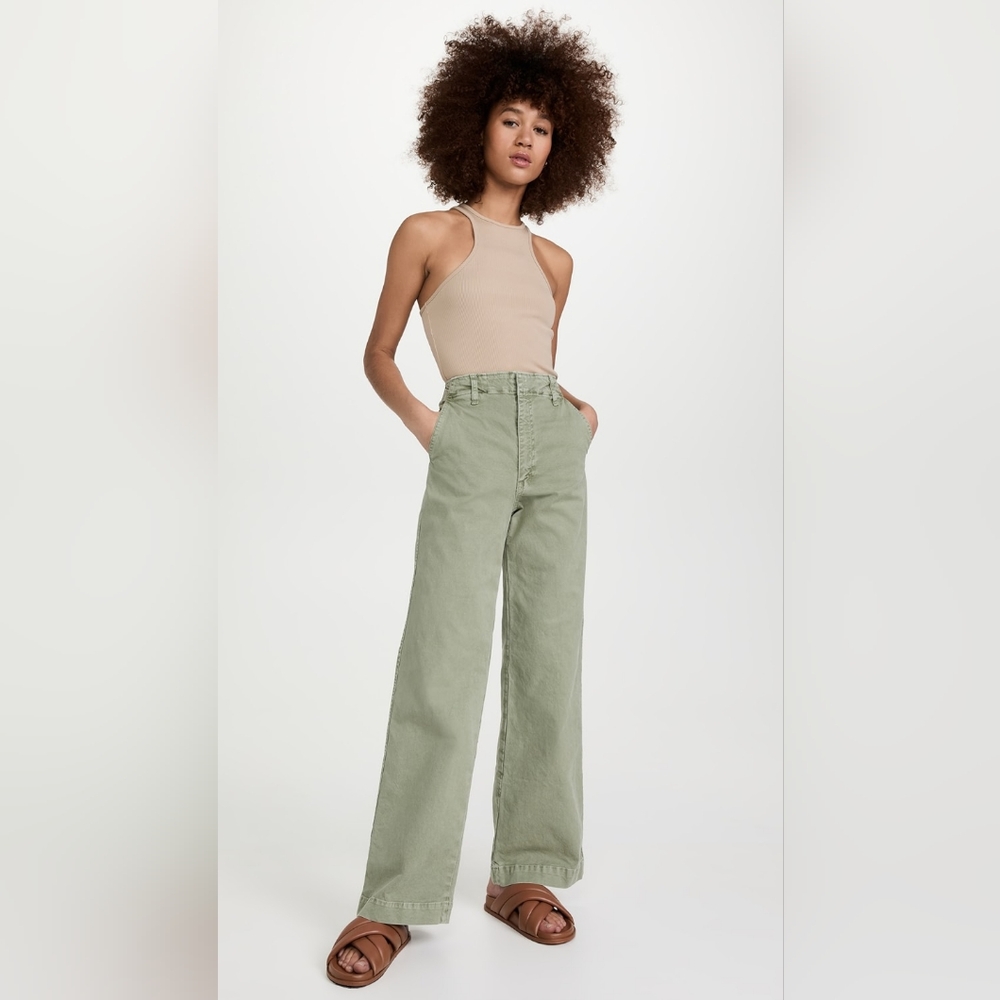 NWT - AMO Anthropologie Beige Claudette Wide Leg